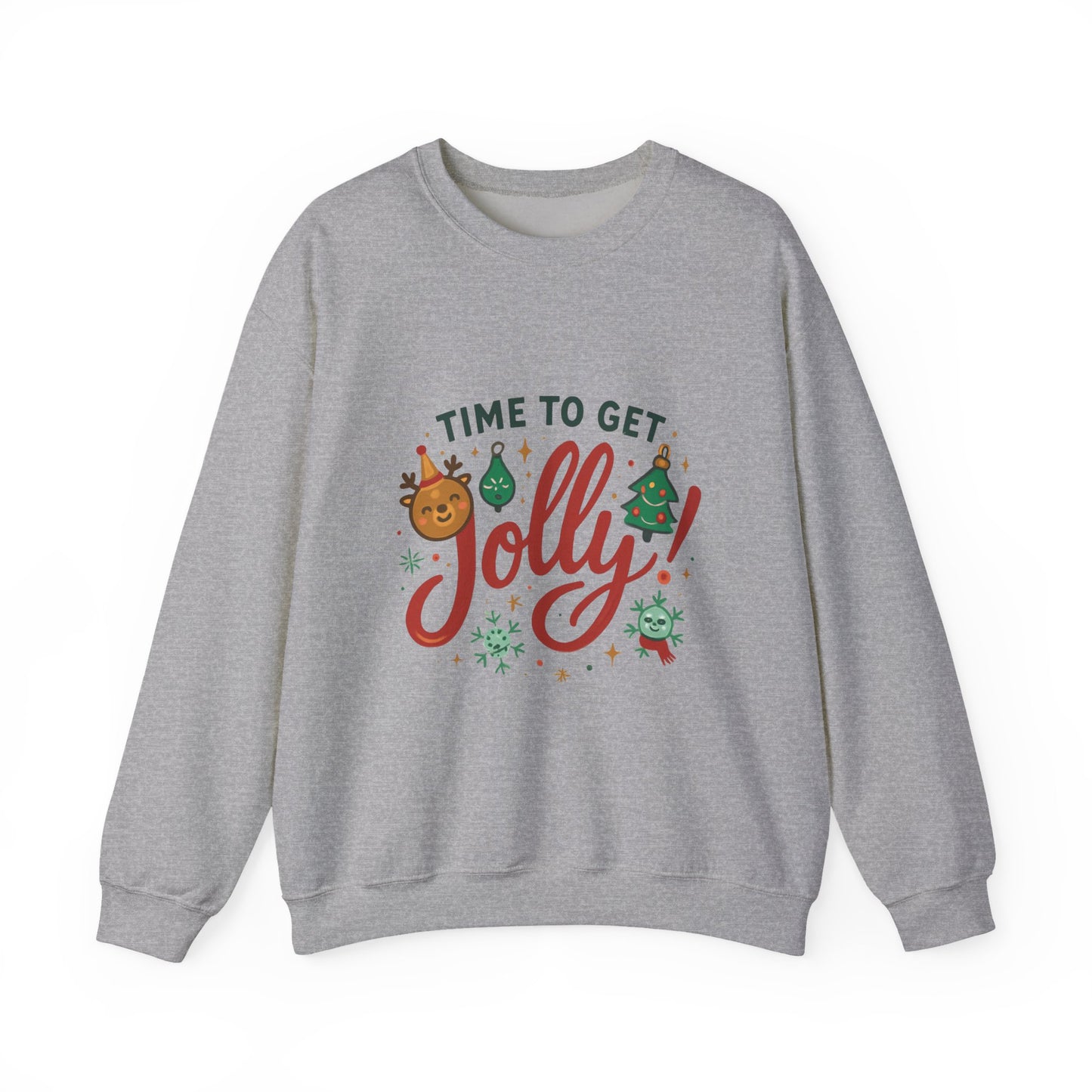 Holiday Sweatshirt - "Time to Get Jolly!" Christmas Crewneck