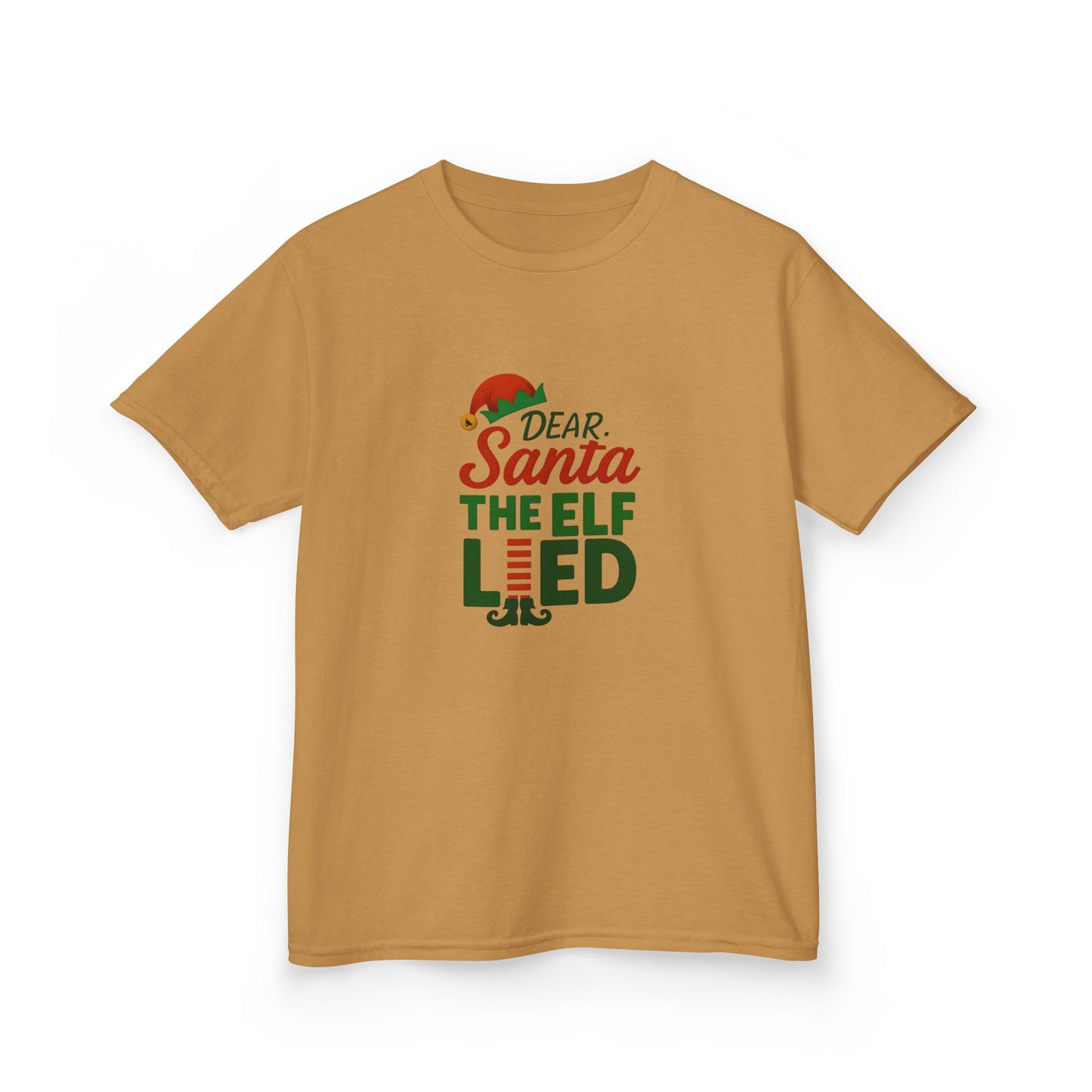 Dear Santa, The Elf Lied! Kids' Christmas Tee