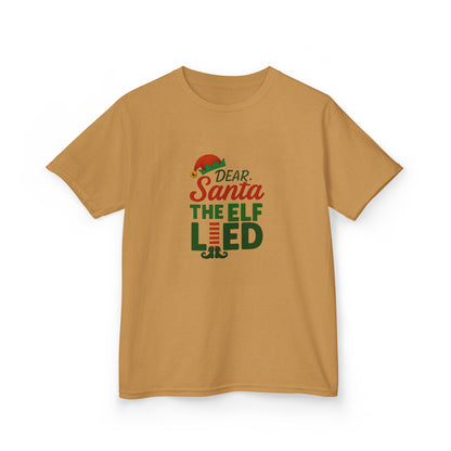 Dear Santa, The Elf Lied! Kids' Christmas Tee