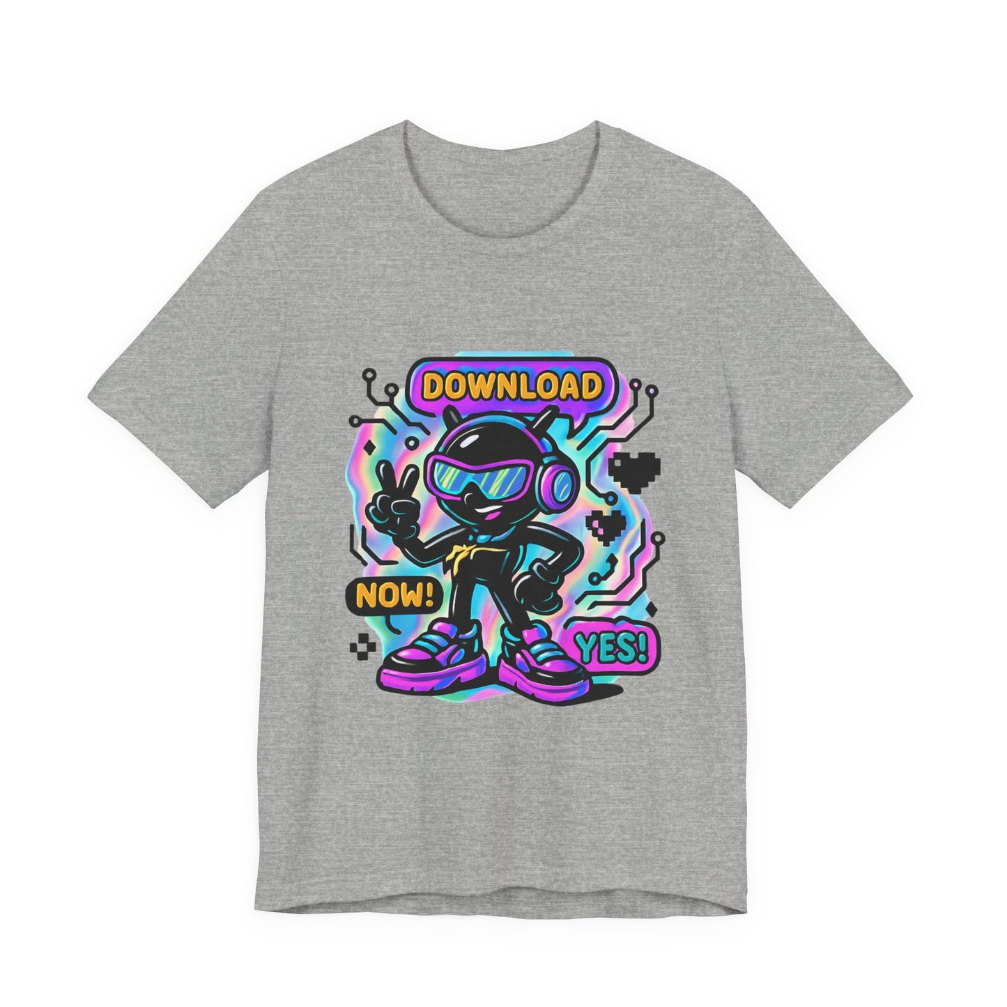 Download Now! Retro Gamer Alien T-Shirt — Neon Vaporwave Gaming Tee