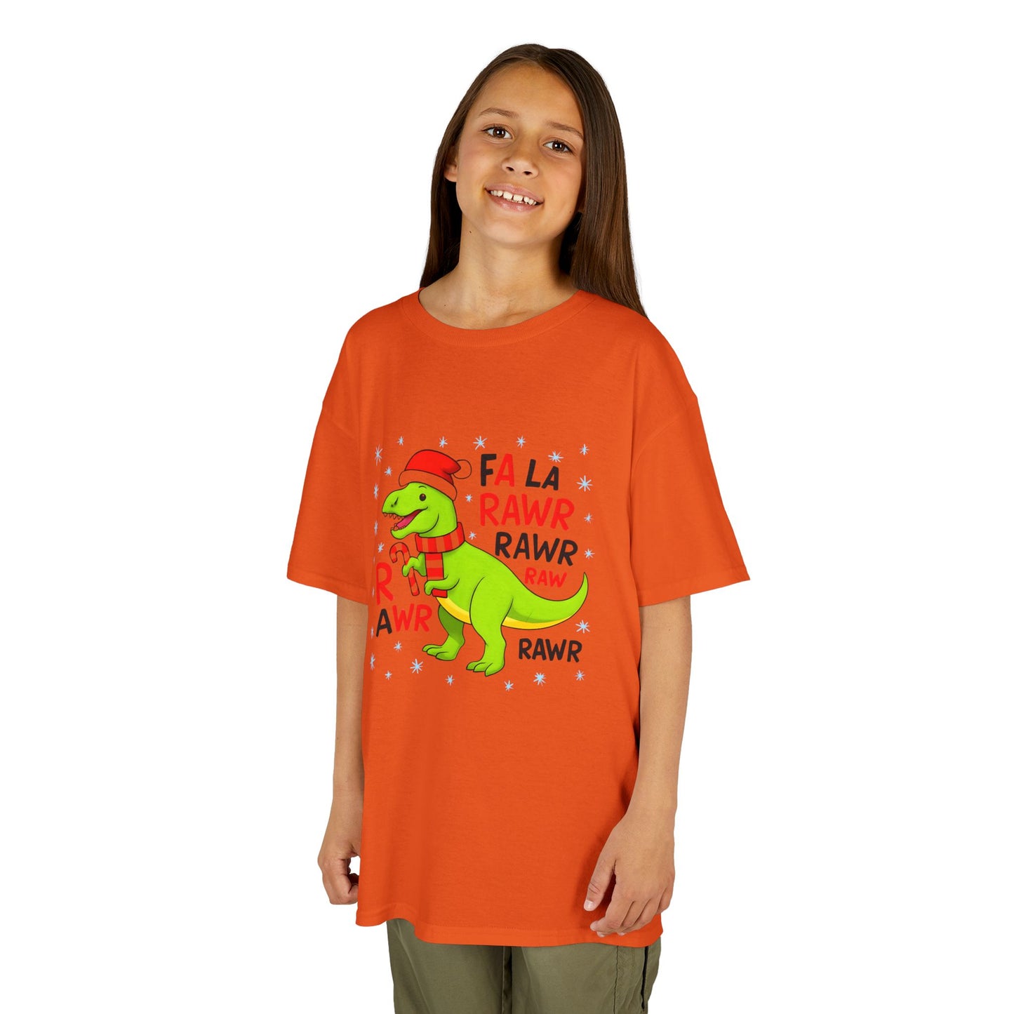 Holiday Dinosaur Kids Tee, Christmas Shirt, Fun Dinosaur T-Shirt, Kids Party Outfit, Cute Graphic Tee, Gift for Kids