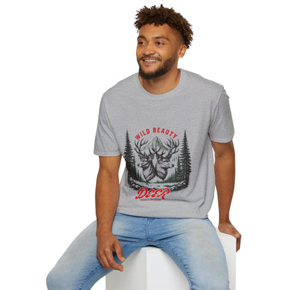 Wild Beauty Deer T-Shirt, Nature Lover Tee, Wildlife Gift, Unisex Tee, Rustic Home Décor