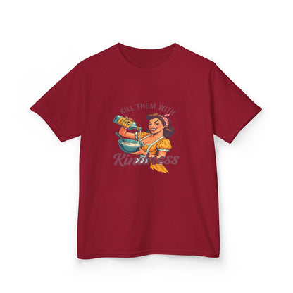 Radioactive Kindness: Funny Xmas Dinosaur Tee for Kids