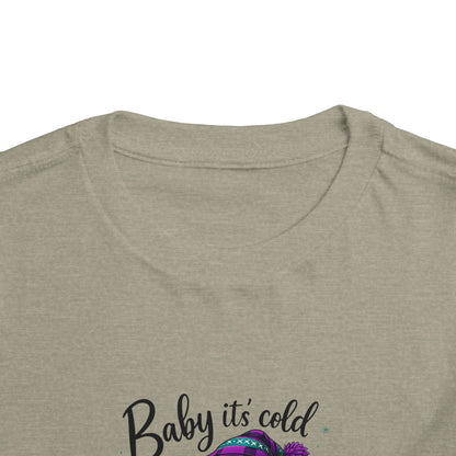Baby It's Cold Outside Snowman Toddler Christmas Tee