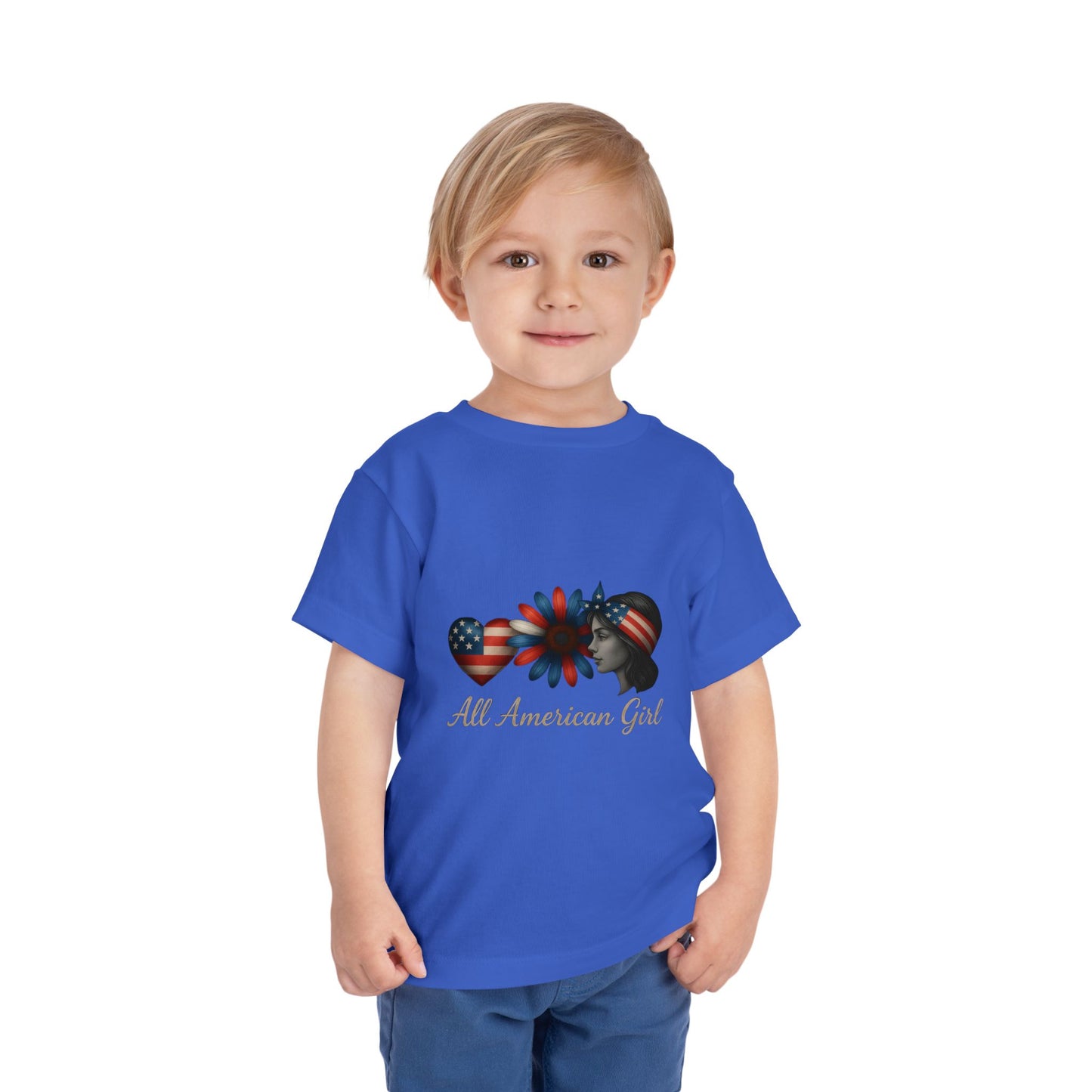 All American Girl Heart & Flower Tee