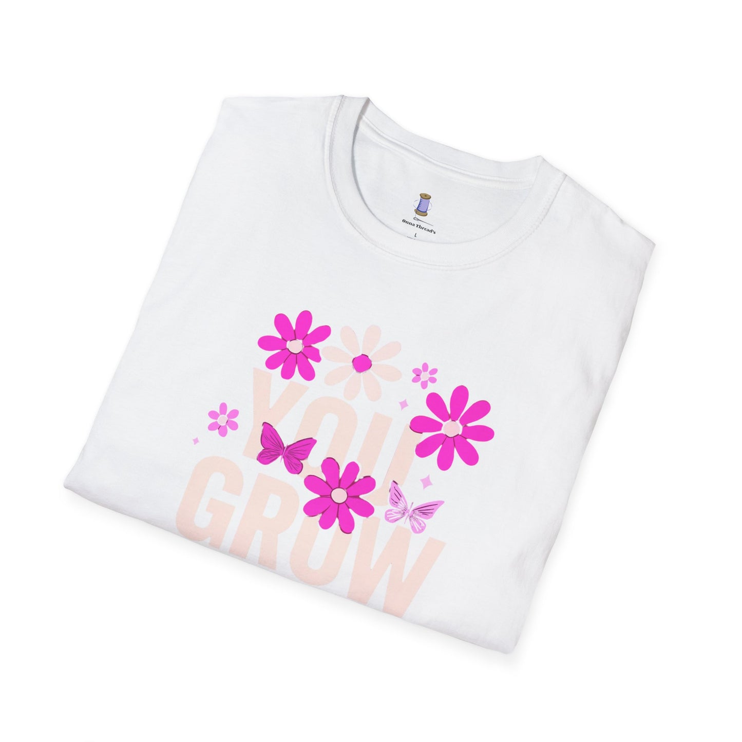 Floral Grow Girl T-Shirt, Cute Graphic Tee, Gift for Plant Lovers, Spring Fashion, Nature Lover Apparel