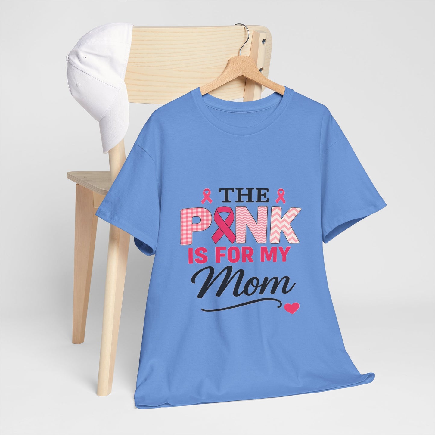Mom's Strength: Pink Ribbon Breast Cancer Awareness Tee