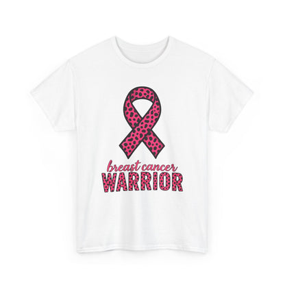 Pink Leopard Ribbon Breast Cancer Awareness Tee