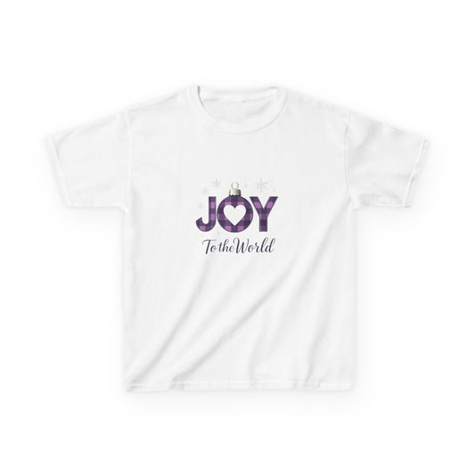 Joyful Dinosaur Ornament Christmas Tee - Kids Holiday Shirt