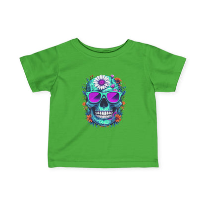Colorful Skull Infant Tee - Trendy Baby Clothes, Unique Baby Gift, Toddler Party Outfit, Day of the Dead Tee, Fun Kid’s Apparel