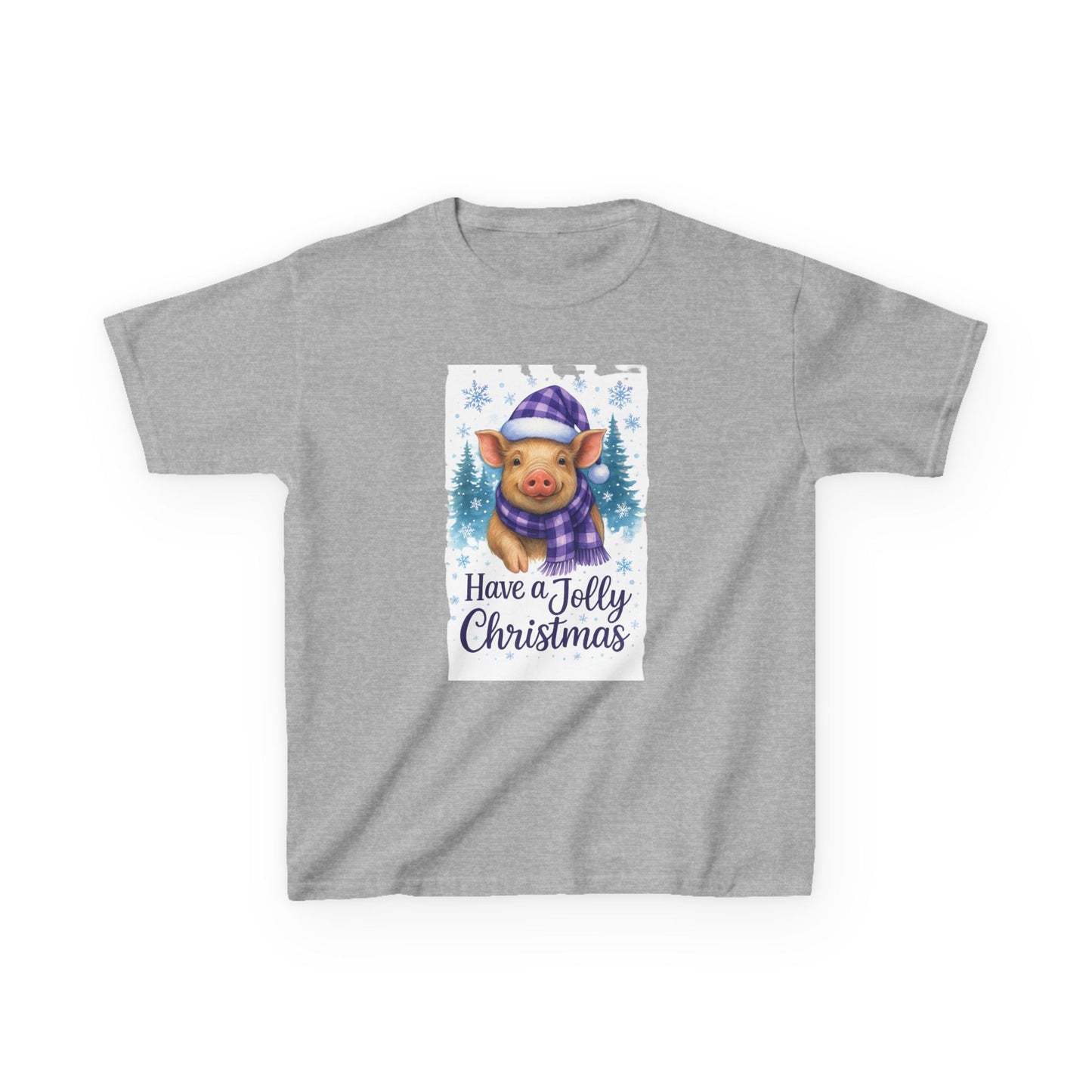 Jolly Pig Christmas Tee - Kids Holiday Shirt