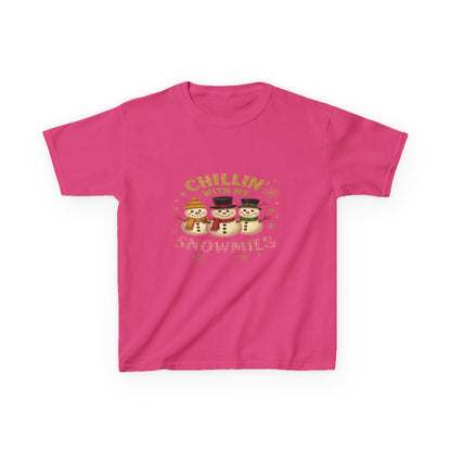 Chillin' with My Snowmies - Holiday Dinosaur Kids Tee