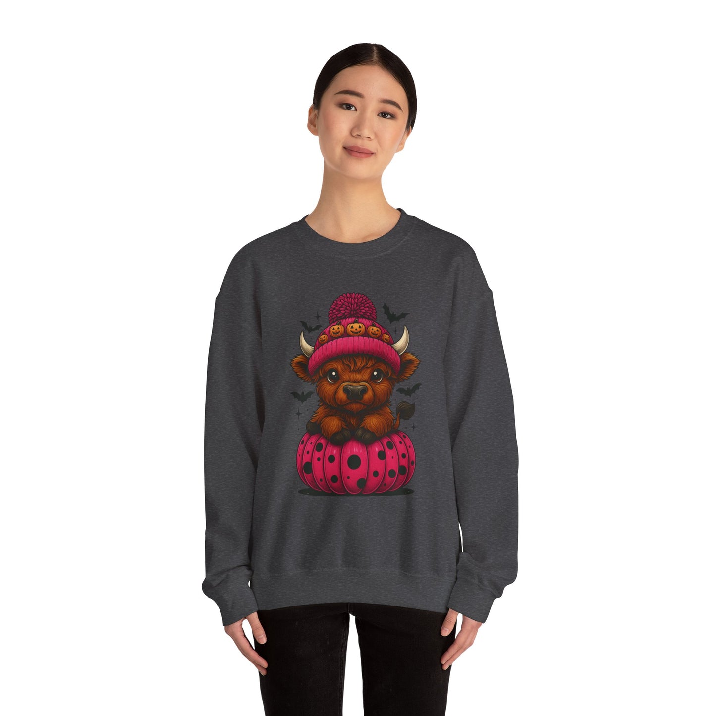 Highland Cow Halloween Sweatshirt - Cute Fall Vibes