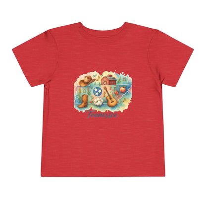 Toddler Tee Tennessee Watercolor Illustration