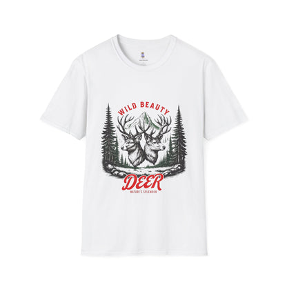 Wild Beauty Deer T-Shirt, Nature Lover Tee, Wildlife Gift, Unisex Tee, Rustic Home Décor
