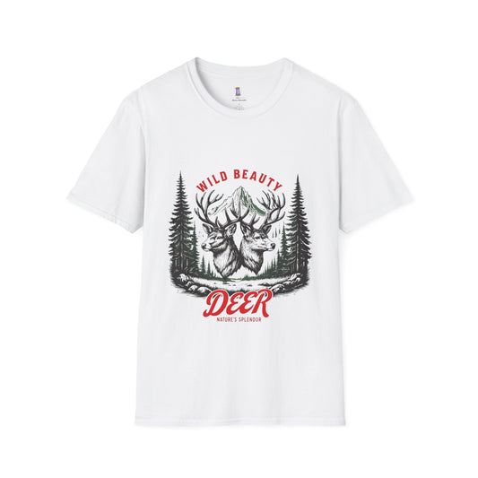 Wild Beauty Deer T-Shirt, Nature Lover Tee, Wildlife Gift, Unisex Tee, Rustic Home Décor
