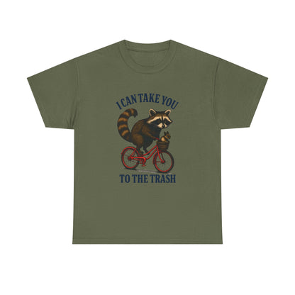 Cotton Tee Vintage Raccoon Bicycle Graphic Shirt