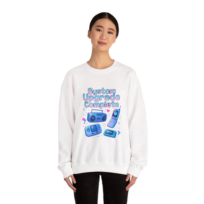 Crewneck Sweatshirt — "System Upgrade Complete" Retro Gaming Graphic