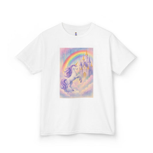 Whimsical Unicorn Kids Tee, Rainbow Fantasy Shirt, Playful Cotton Top, Birthday Gift, Magical Kids Apparel