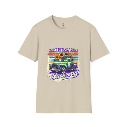 Retro Drive Unisex T-Shirt, Casual Tee, Vintage Car Shirt, Gift for Road Trip Lovers, Summer Style, Outdoor Adventure Apparel
