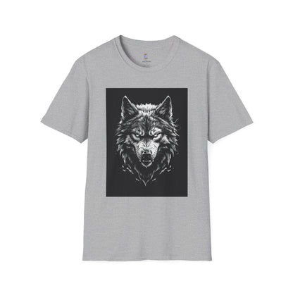 Wolf Graphic Unisex Softstyle T-Shirt, Animal Lover Apparel, Nature Tee, Unique Gift for Outdoorsy Friends, Casual Wear, Birthday Gift