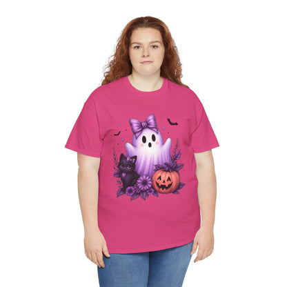 Pastel Halloween Ghost Cat Tee