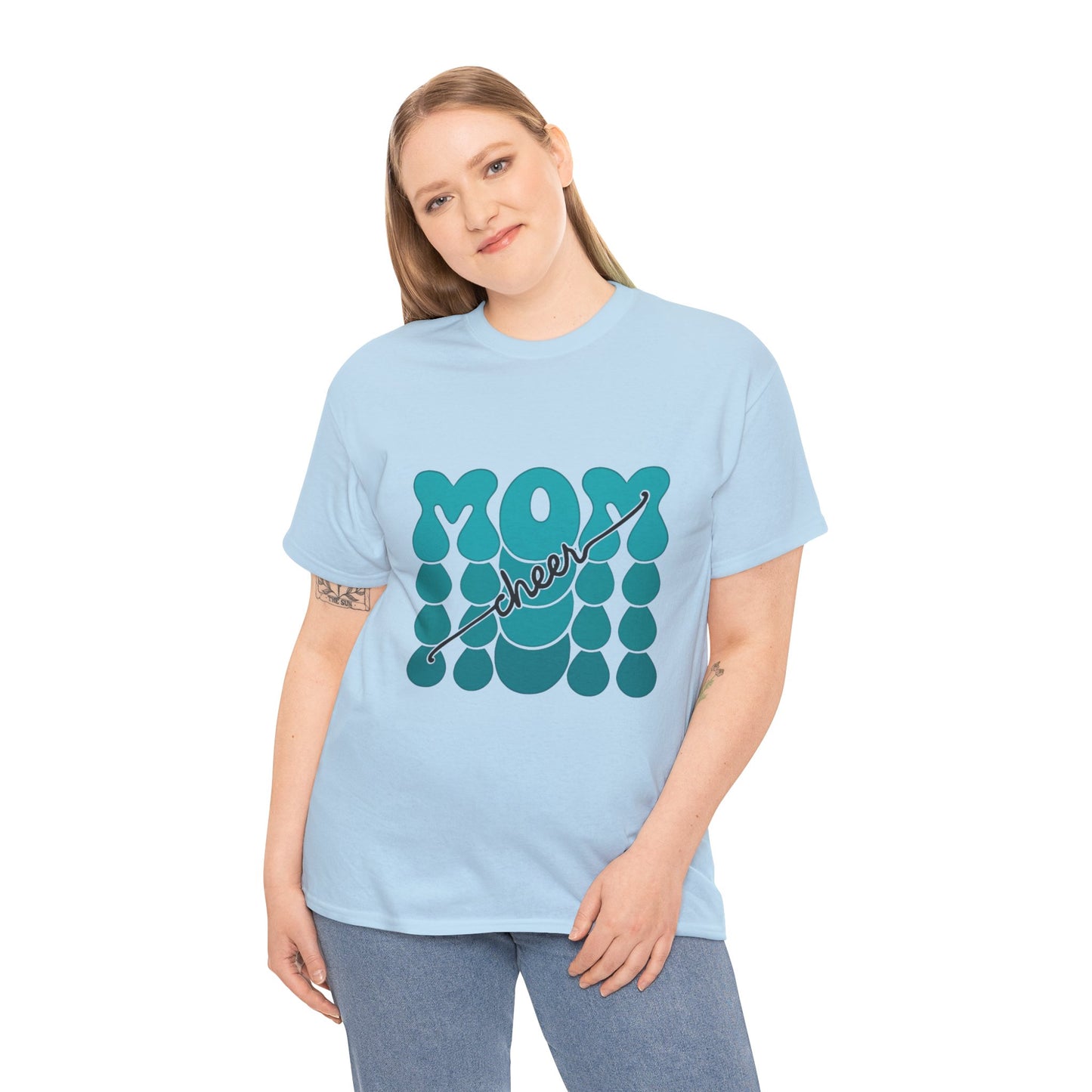 MOM Cheer – Turquoise Spirit Tee