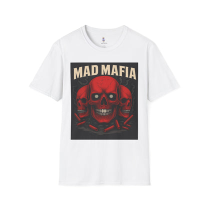 Bold Mad Mafia Graphic Tee, Unisex Softstyle T-Shirt, Streetwear Top, Gift for Him, Fashion Statement Tee, Casual Everyday Wear