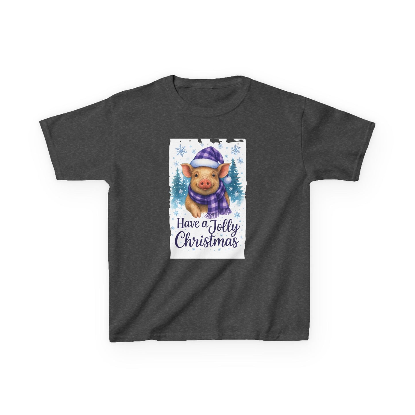 Jolly Pig Christmas Tee - Kids Holiday Shirt