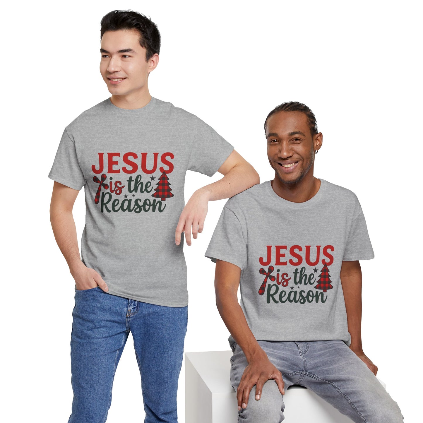 Jesus is the Reason Christmas Tee - Faith-Based Holiday Gift