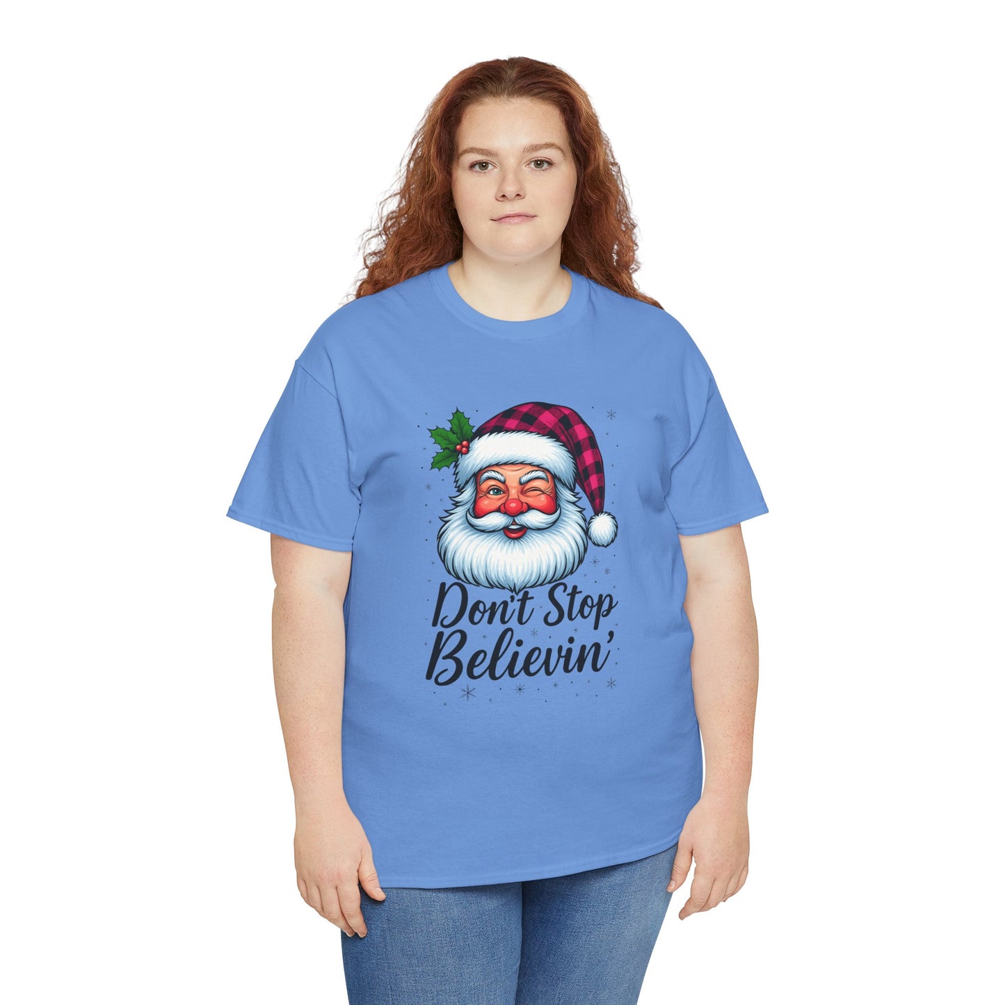 Santa Believin' Pink Holiday Tee