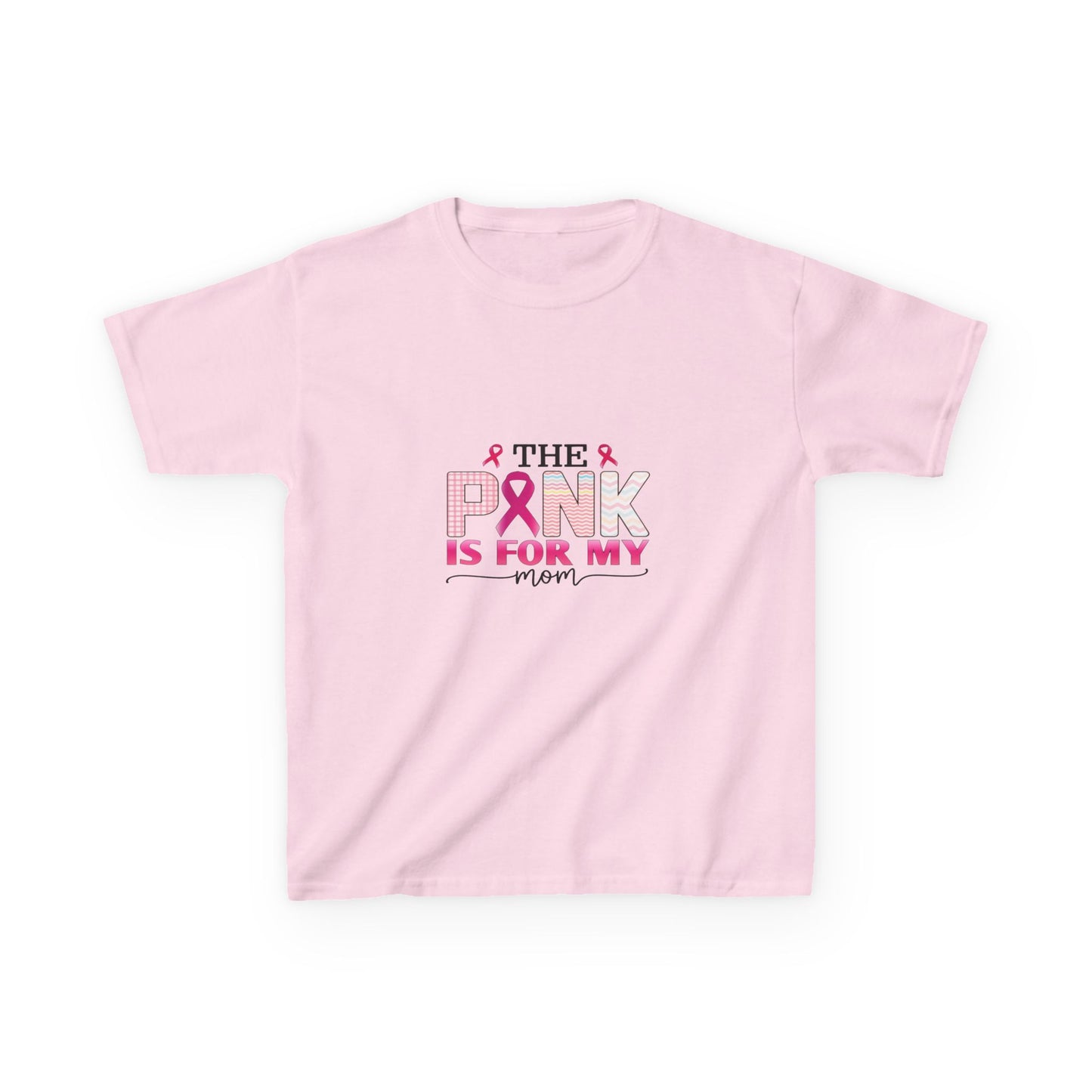 Pink Ribbon Mom Dinosaur Tee - Breast Cancer Awareness