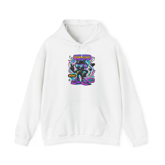 Psychedelic Alien Skate Hoodie — "Down Lord" Neon Graphic Pullover