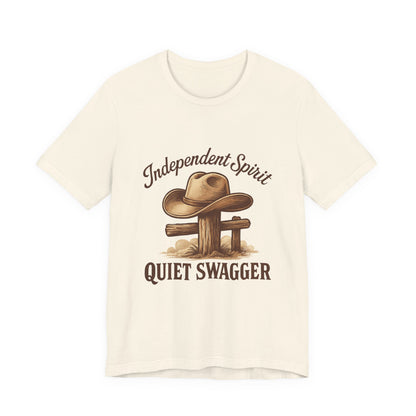 Quiet Swagger Cowboy Tee — Independent Spirit Western T-Shirt