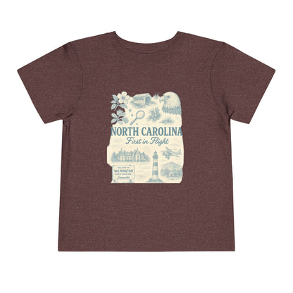 Toddler Tee - NC Landmarks Vintage First in Flight Design