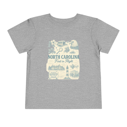 Toddler Tee - NC Landmarks Vintage First in Flight Design