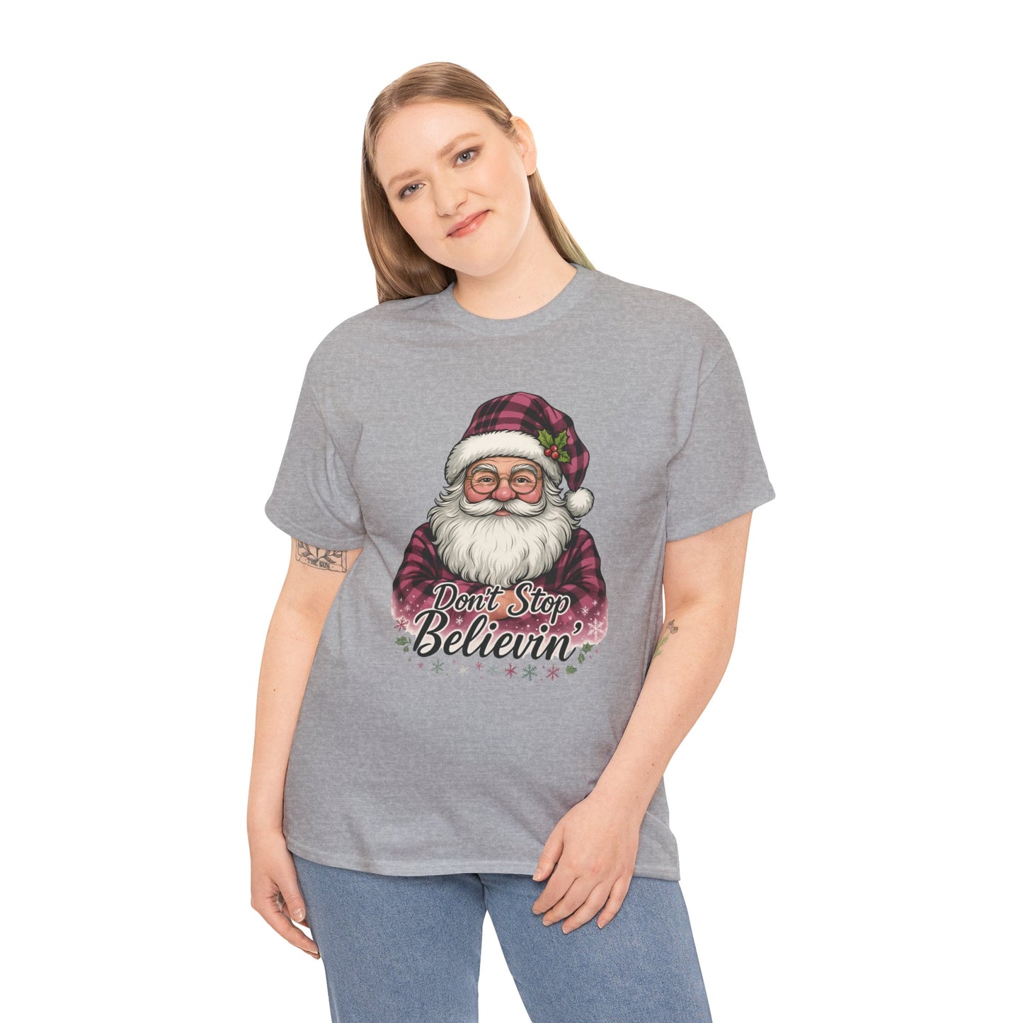 Don't Stop Believin' Santa - Holiday Tee