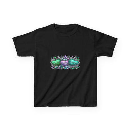 Live Laugh Love Dinosaur Heart Kids Christmas Tee