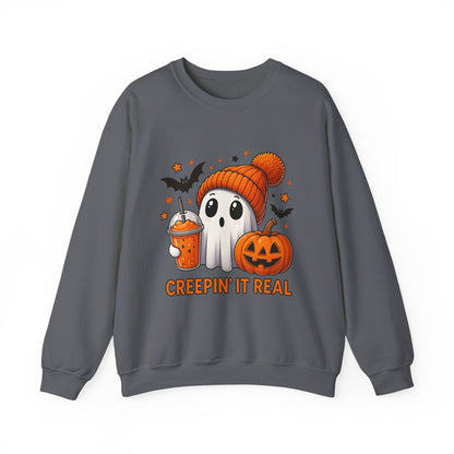 Creepin' It Real Ghost Halloween Sweatshirt