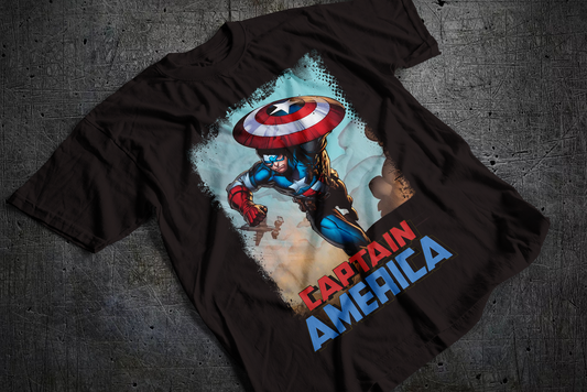 Captain America Black T-Shirt