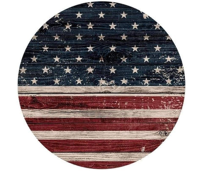 American Flag Ceramic Coaster Set