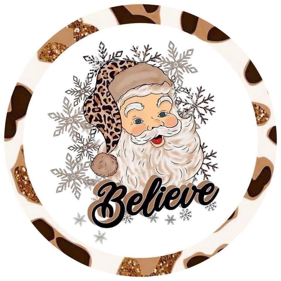 Believe Santa Ceramic Coaster Set