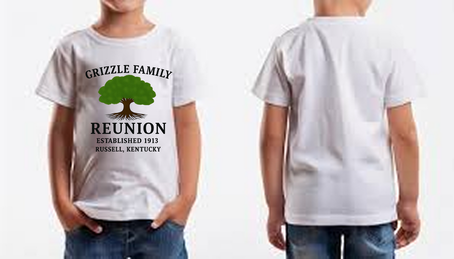 Grizzle Reunion Youth and Toddler Custom T-Shirt