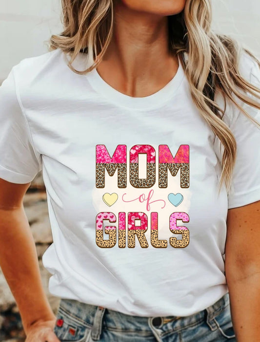 Pink Mom Of Girls T-Shirt