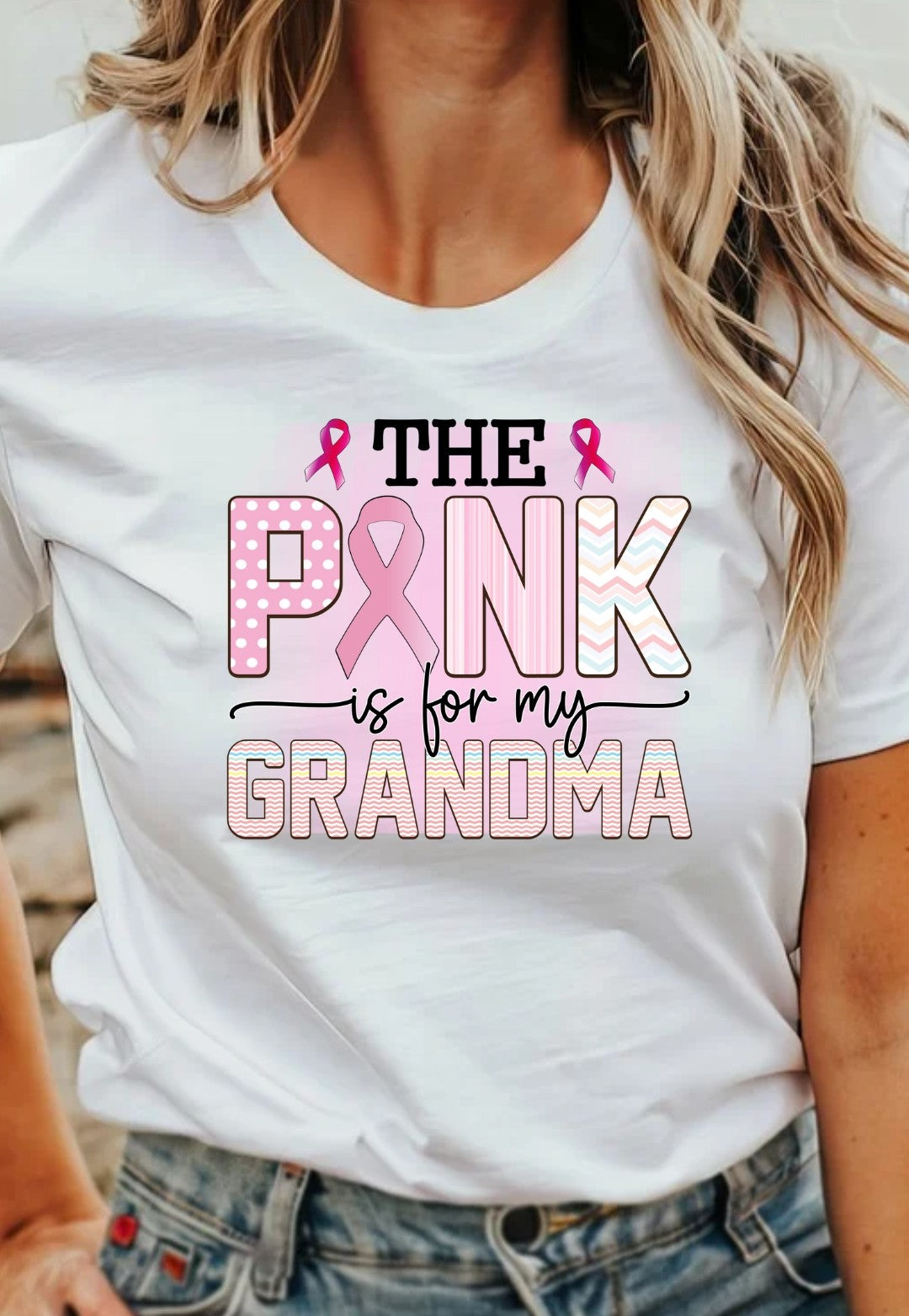 The Pink For Your Grandma Adult T-Shirt