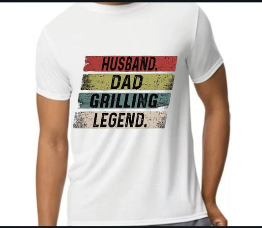 Husband Dad Grilling Legend T-Shirt