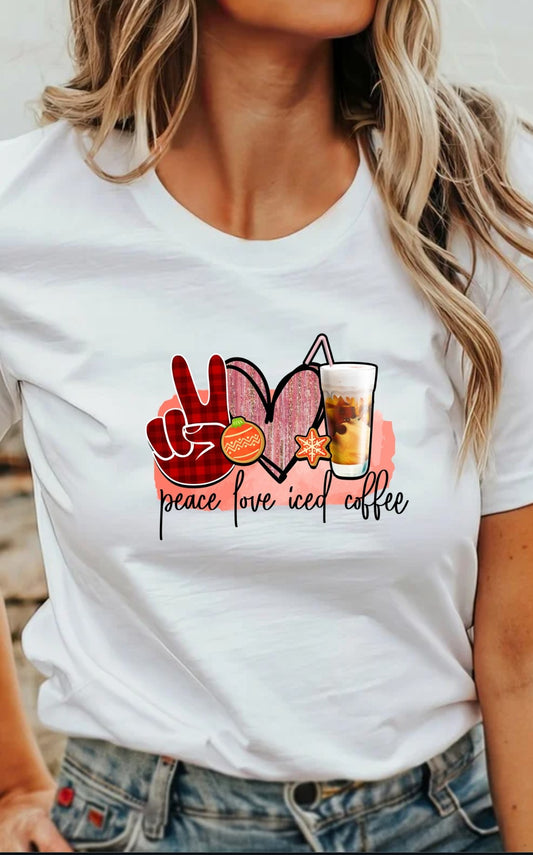 Peace Love Iced Coffee T-Shirt