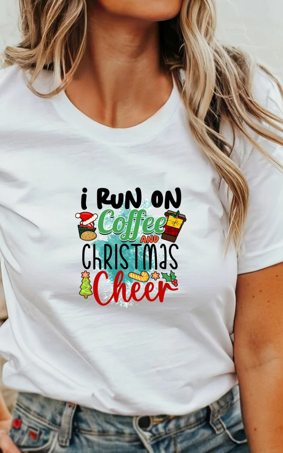 I Run On Coffee And Christmas Cheer 2 T-Shirt