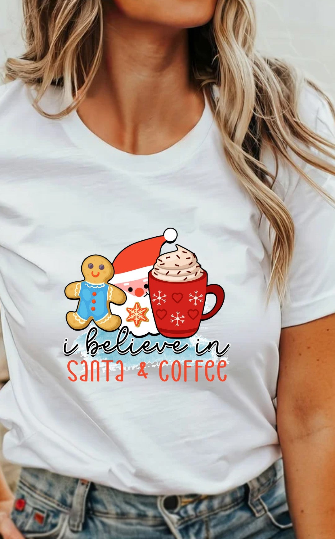 Believe In Santa & Coffee T-Shirt