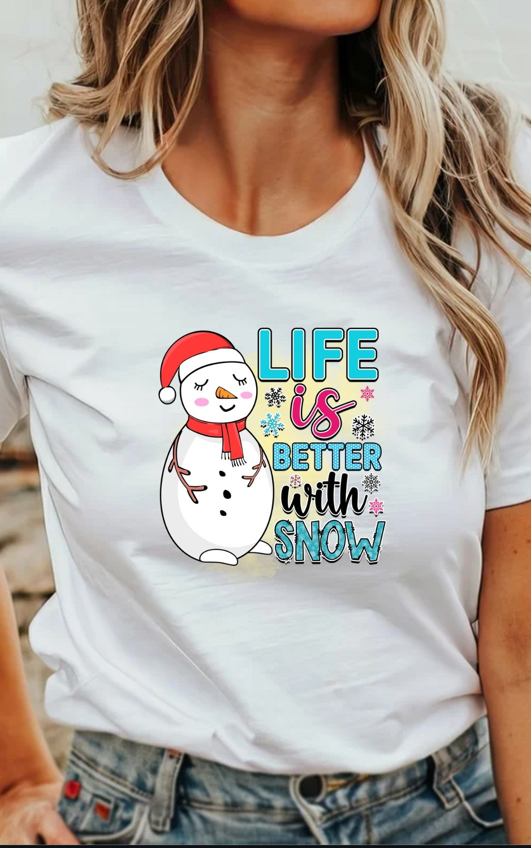 Life Is Better With Snow Adult T-Shirt